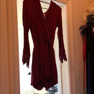 Burgundy romper